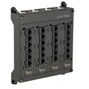 Structured Media Twist and Mount Patch Panel with 24 Cat 5e Ports - Black