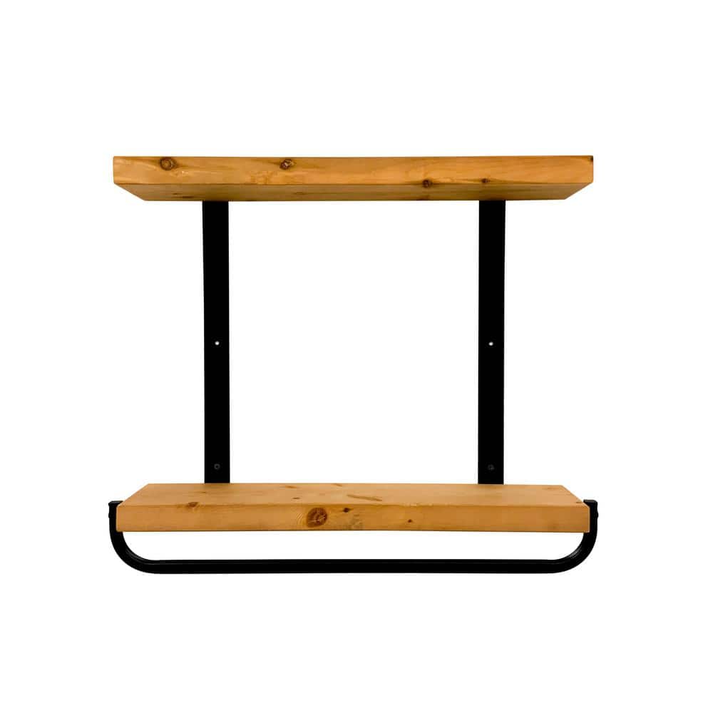 Del Hutson Designs Duplex Jet 5.5 in. D x 24 in. W x 21 in. H Walnut Decora