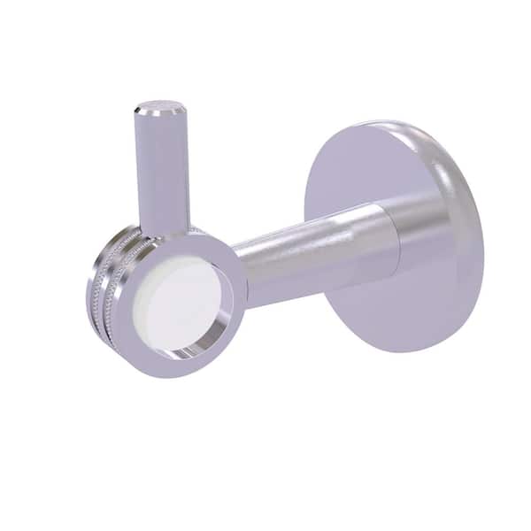 Allied Brass Clearview Collection J-Hook Robe/Towel Hook with Dotted Accents in Satin Chrome