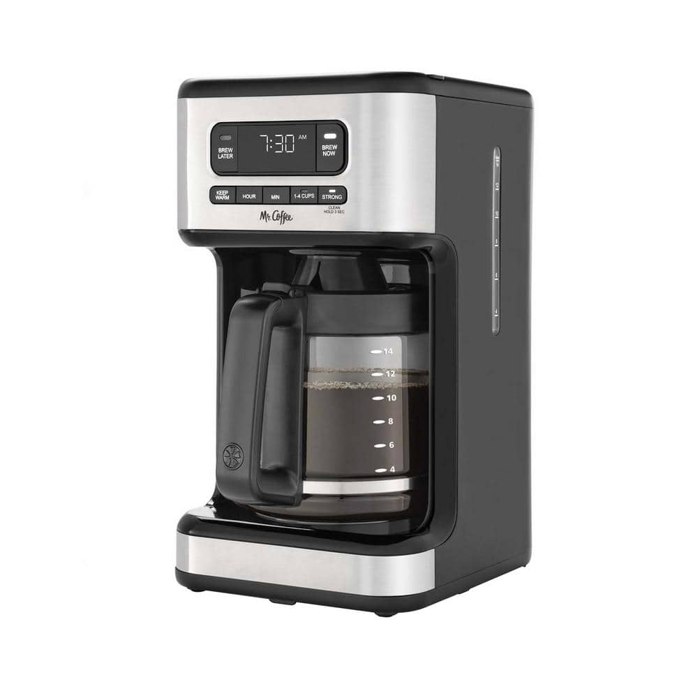 14-Cup Light Stainless Steel Programmable Coffee Maker with Auto Shutoff
