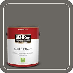 1 gal. #PPU24-03 Chinchilla Flat Low Odor Interior Paint & Primer
