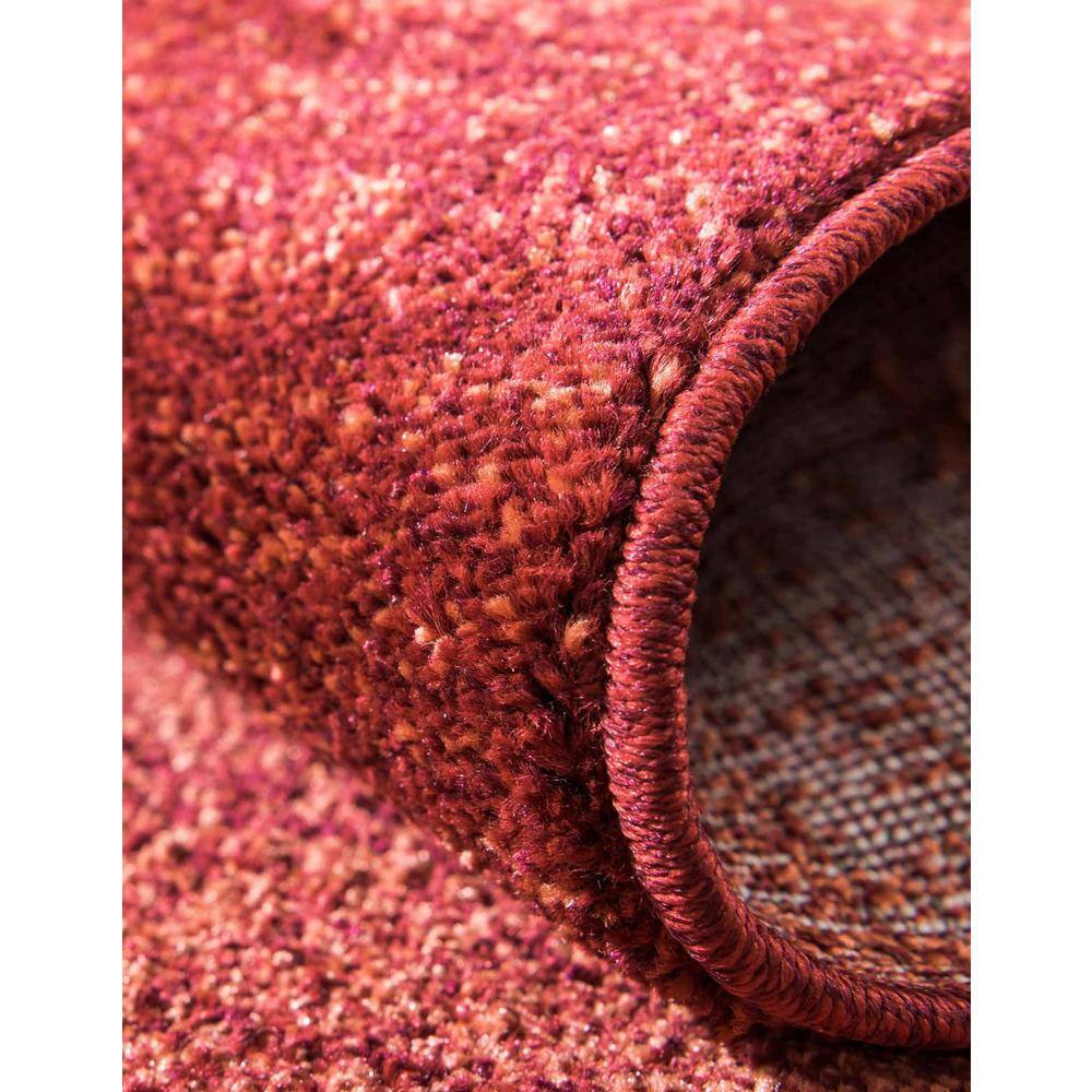 Red Geometric Tufted Washable Rectangular Area Rug