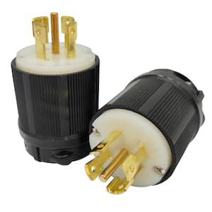30 Amp 120-Volt/208-Volt NEMA L21-30P Replacement Plug 4 Pole, 5 Wire, Grounding Locking Plug (1-Pack) Callus Listed