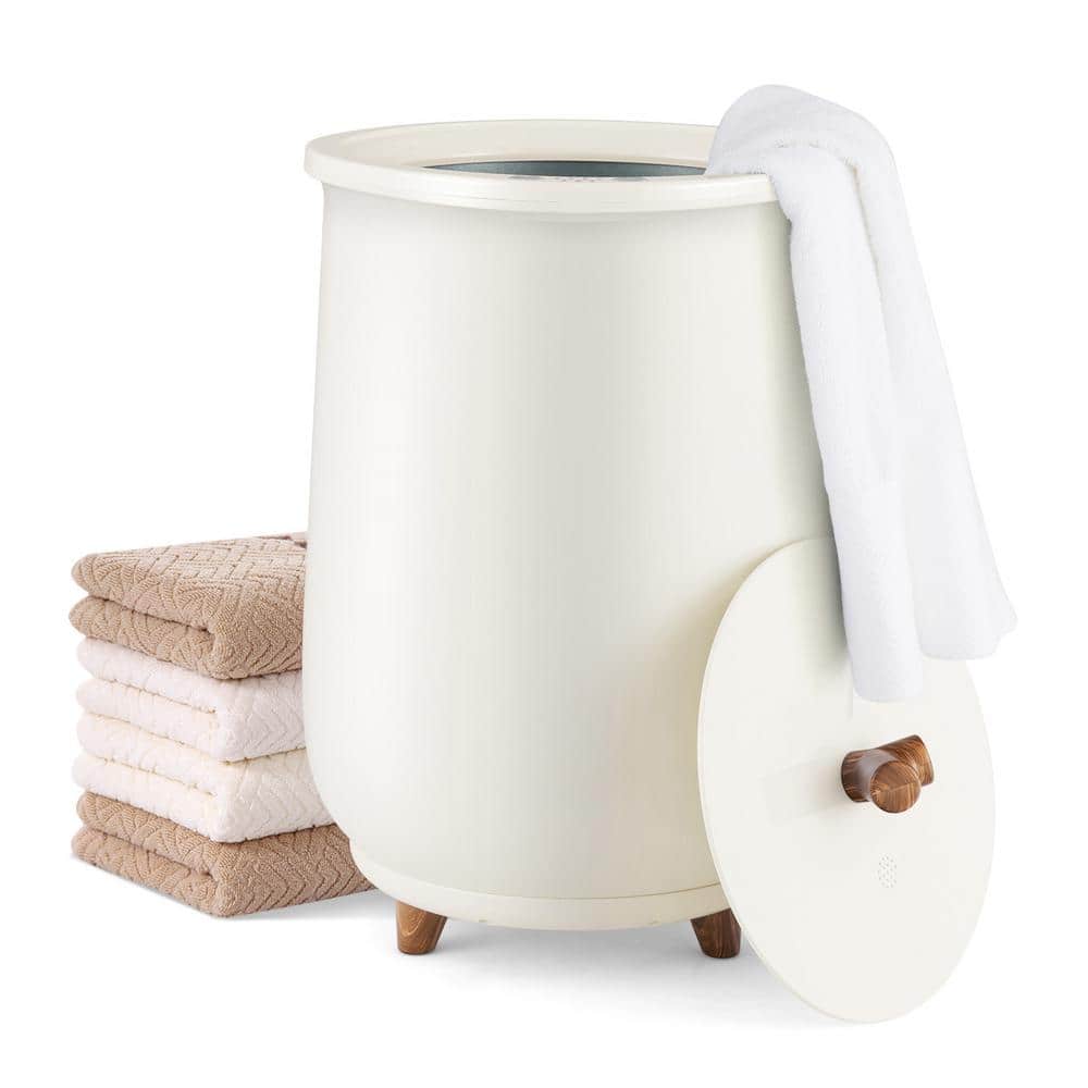 6-Towel Holder Countertop Towel Warmer Bucket in Gray with Fragrant Disc Ho