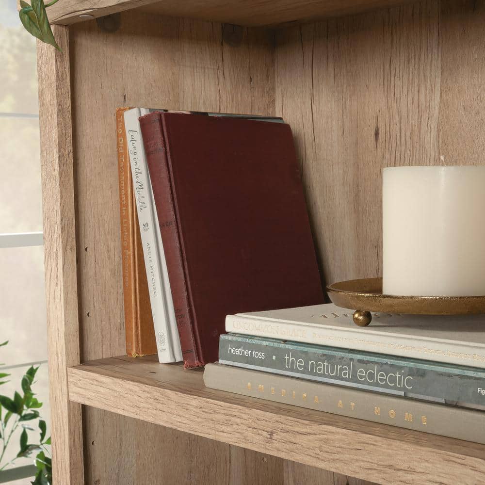 Prime Oak Adjustable Kids Bookcase with Black Hardware