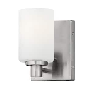 Karlie 4.5 in. 1-Light Brushed Nickel Vanity Light