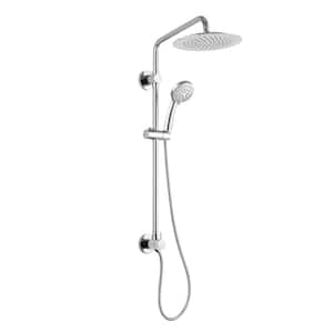 Seabreeze 4-Spray 1.8 GPM 8 in. Wall Mounted Dual Shower Head and Handheld Shower Head in Chrome
