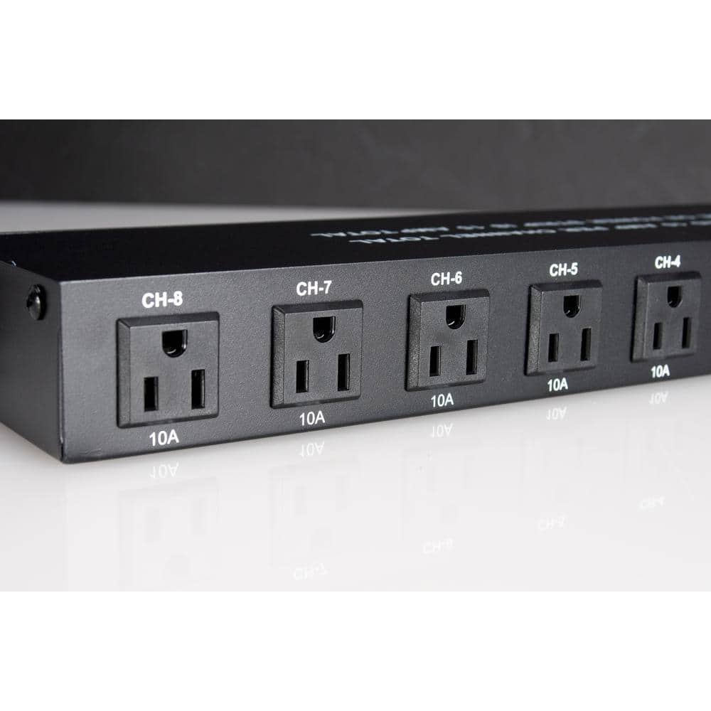 8-Outlet On/Off Rack Mount Power Distribution Panel 8 Edison's On The Rear Controlled By Rockers On The Front price history on PriceWatchPro