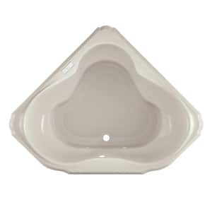 MARINEO PURE AIR 60 in. x 60 in. Neo Angle Air Bath Bathtub with Center Drain in Oyster