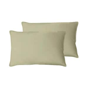 Monroe Solid 2-Piece Sand Microfiber Standard Pillowcase Pair