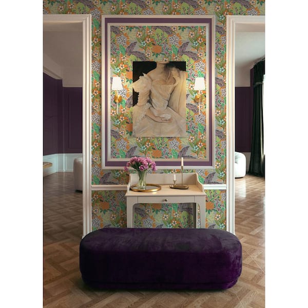 RuJardin Orange Vinyl Peel and Stick Wallpaper