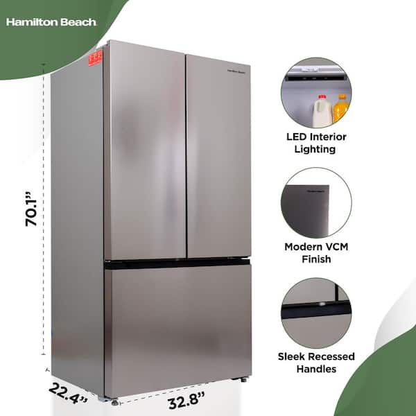 Hamilton Beach 16.6 cu. ft. French Door Refrigerator HBF1662 - The