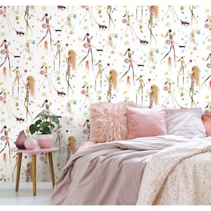 28.29 sq. ft. Fun Chic Pink Peel and Stick Wallpaper