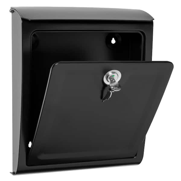 Sienna Black Wall Mount Locking Mailbox Sienna Black Wall Mount Locking Mailbox
