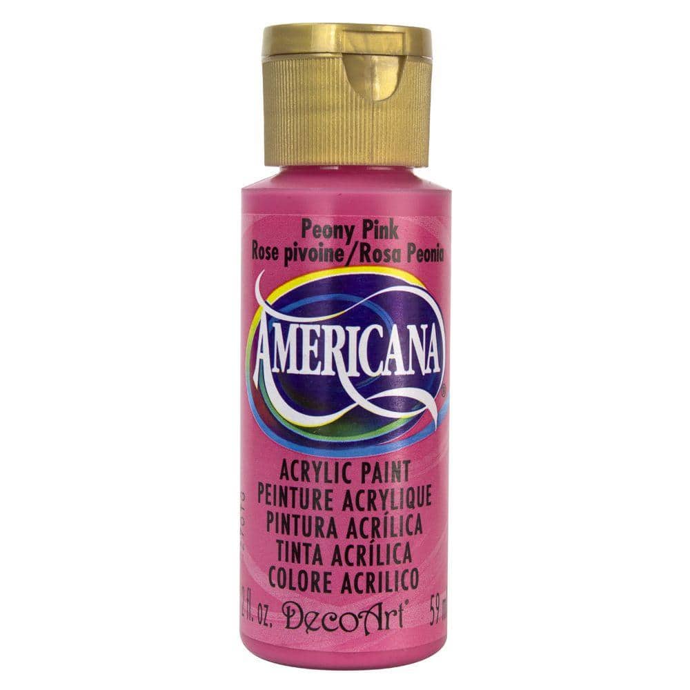 DecoArt Americana 2 oz. Peony Pink Acrylic Paint DA215-3 - The Home Depot