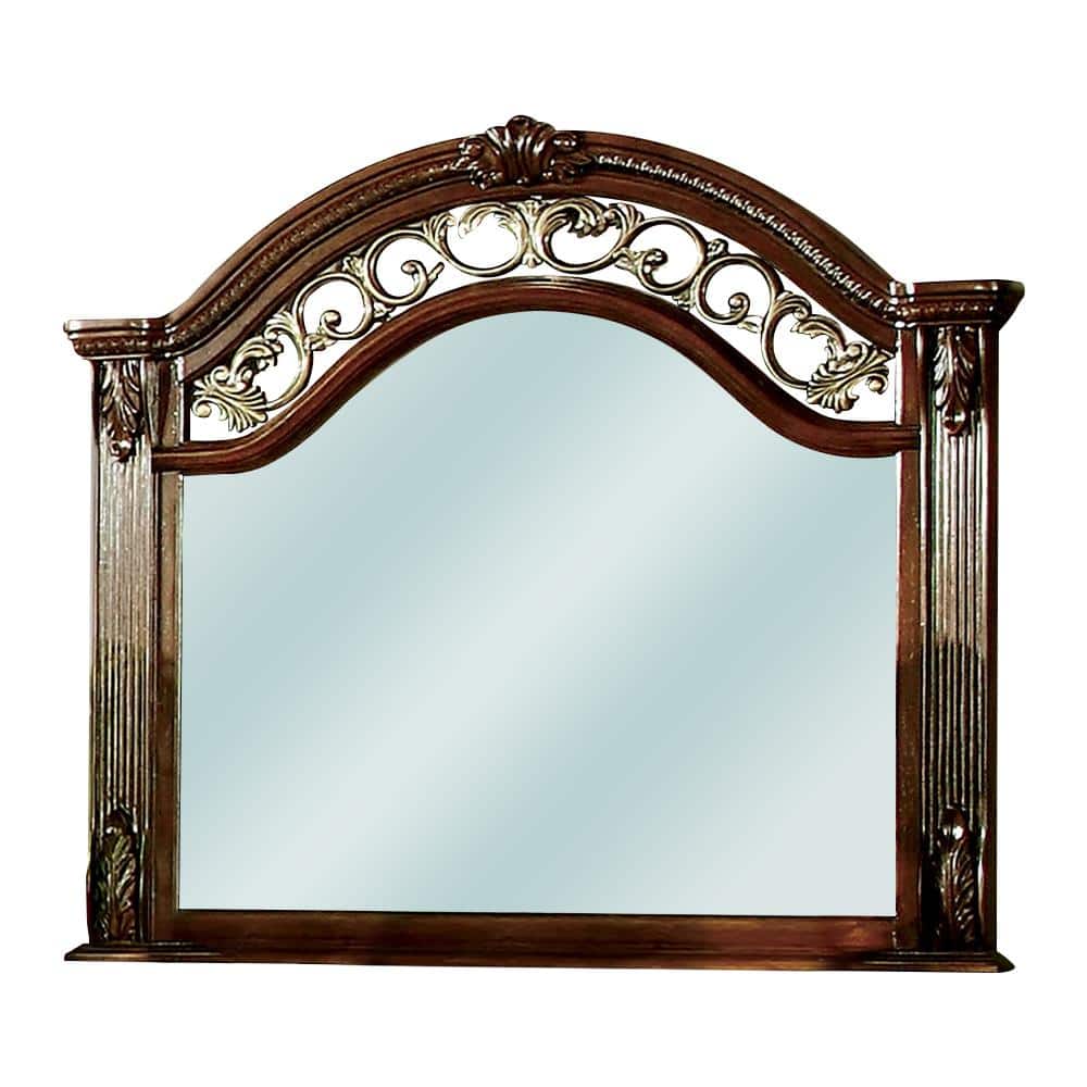 Arthur Traditional Brown Cherry Wood Framed Mirror