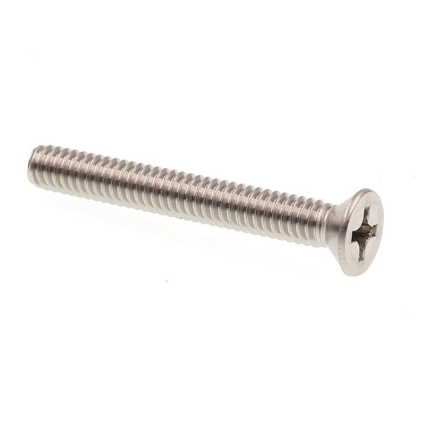 1/4 in.-20 x 2 in. Grade 18-8 Stainless Steel Flat Head Phillips Drive Machine Screws (50-Pack)