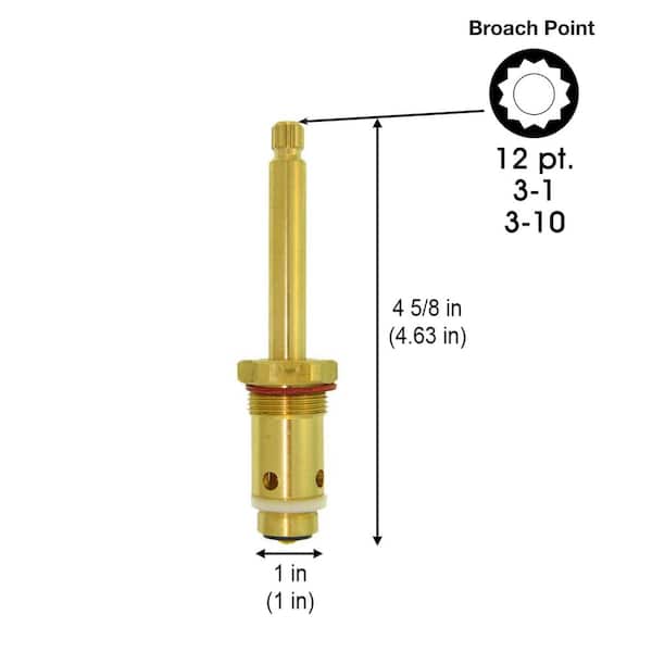 Everbilt 4 5/8 in. 12 pt. Broach Diverter Stem Replaces Crane