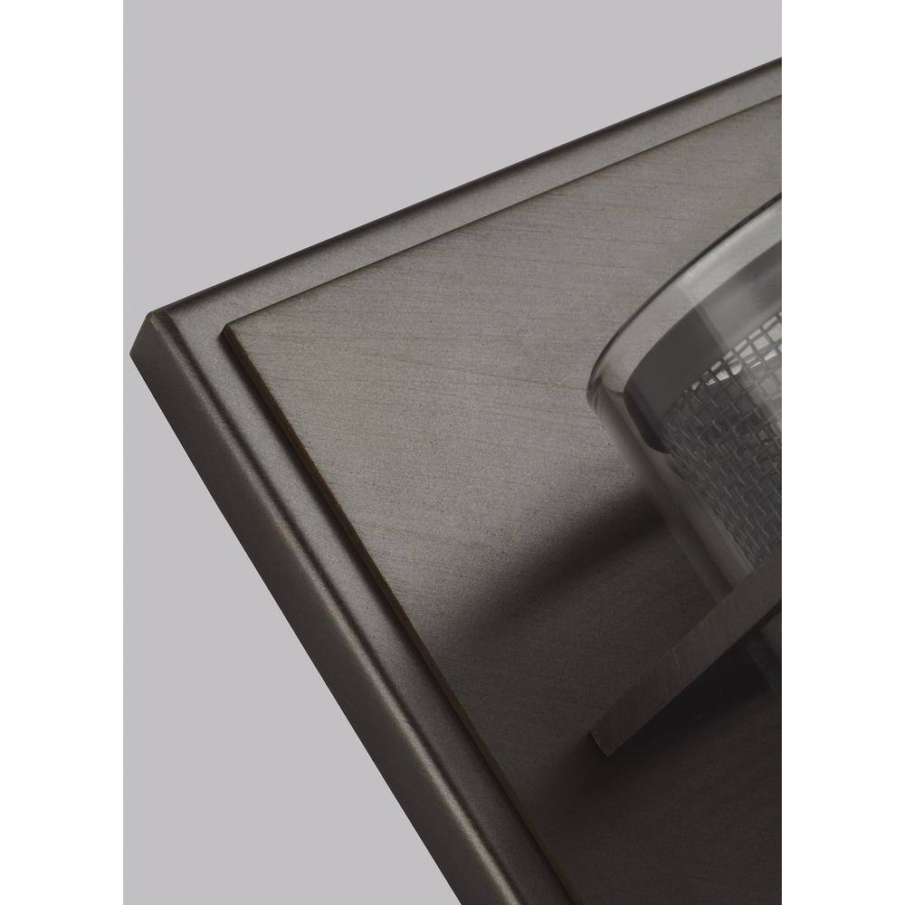 Antique Bronze Silo Dimmable Cylinder Sconce with Clear Glass