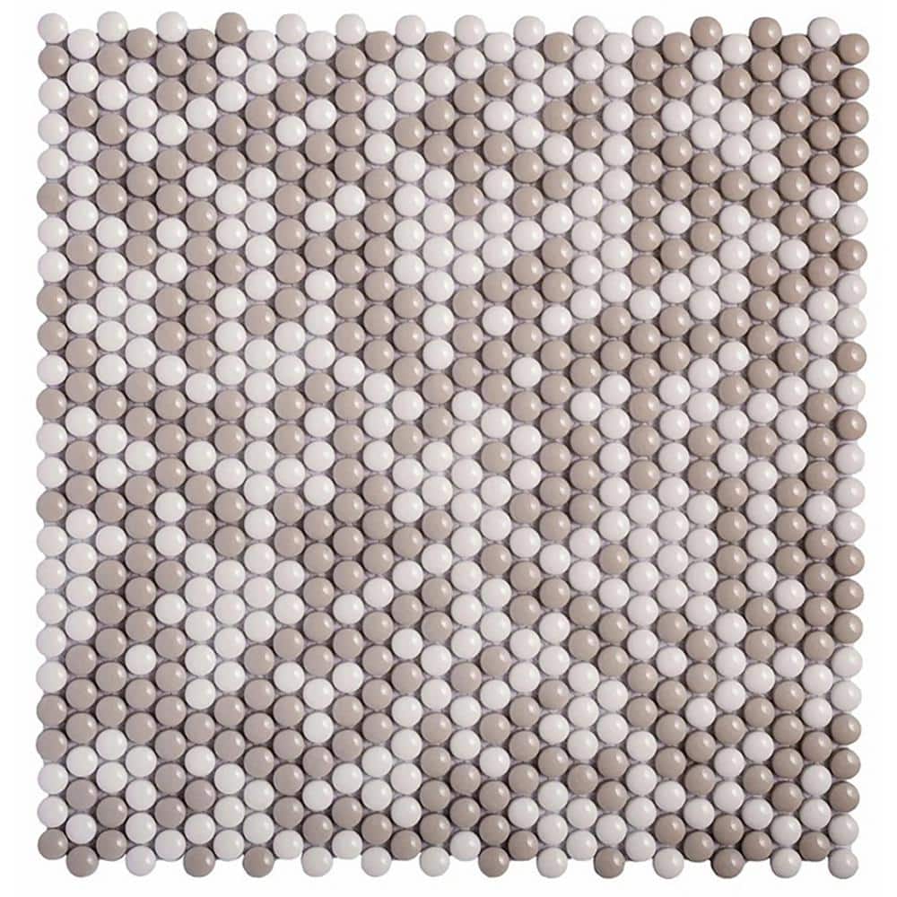 Alabaster White Beige 4 in. x 5 in. Recycled Glass Floor and Wall Mosaic Tile Sample price history on PriceWatchPro