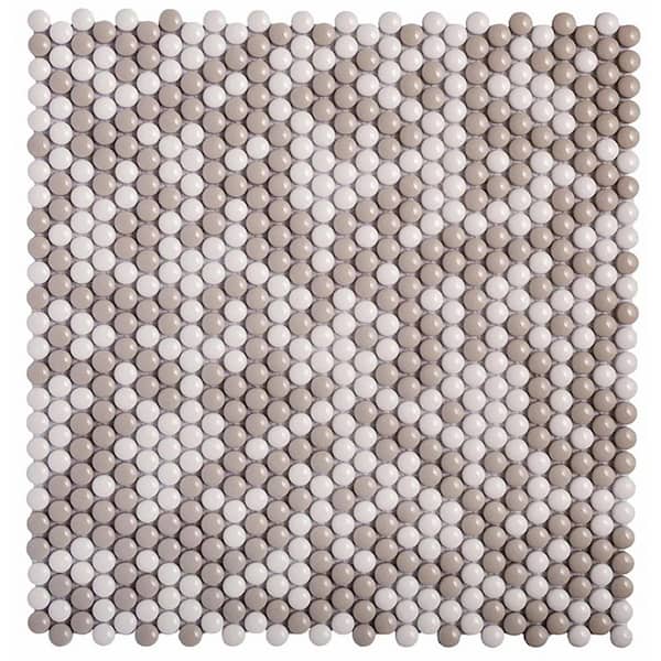 Apollo Tile (Sample) Majeste Brown 4-in x 4-in Glossy Glass Mixed Pattern Patterned Wall Tile