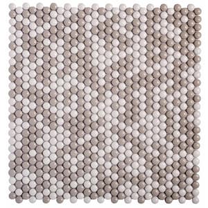 Alabaster White; Beige 12.5 in. x 12.8 in. Recycled Glass Floor and Wall Mosaic Tile (11.11 sq. ft.) (5-Pack)