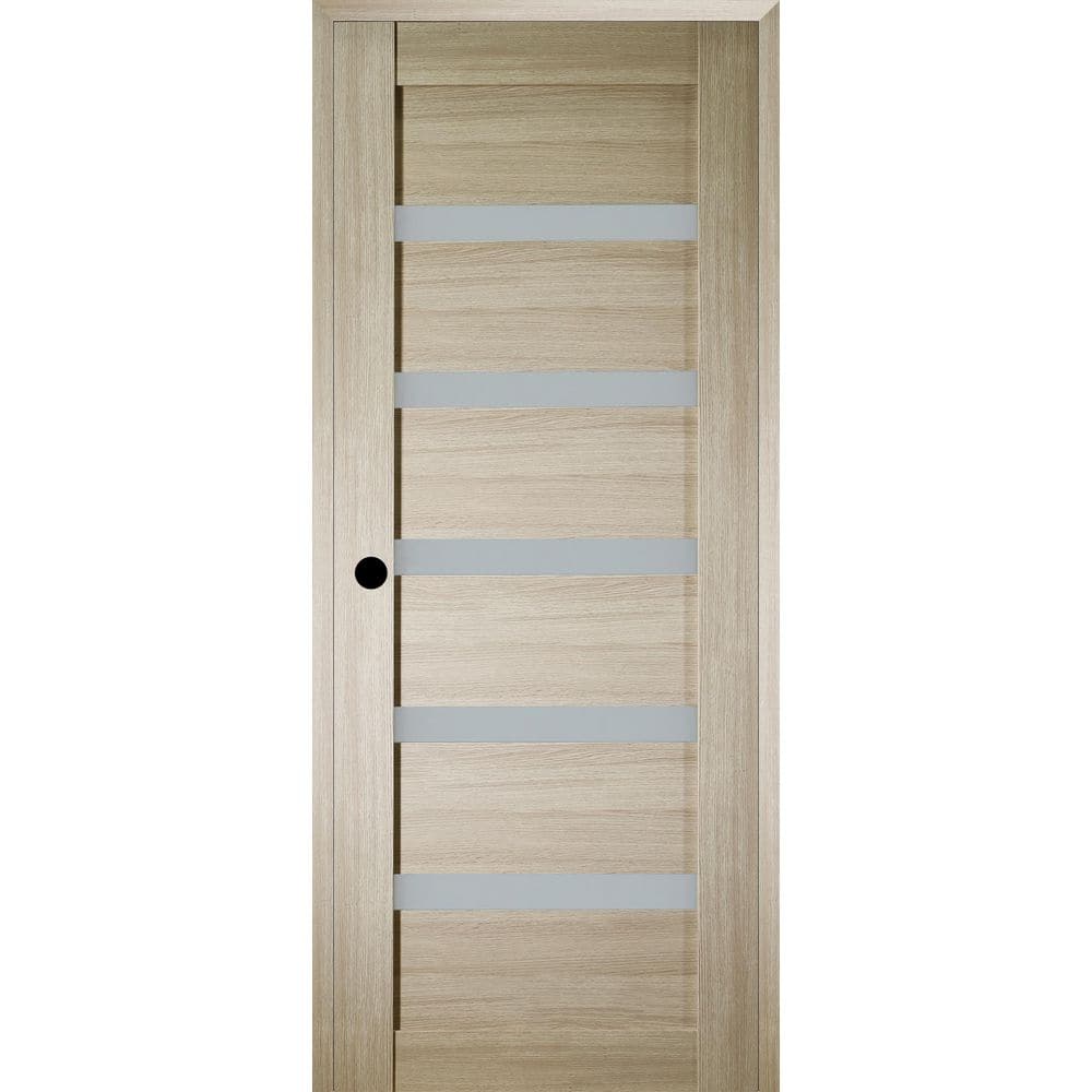 Leora N DIY-Friendly 36 in. x 96 in. Right-Hand 7-Lite Frosted Glass Shambor Composite Single Prehung Interior Door price history on PriceWatchPro