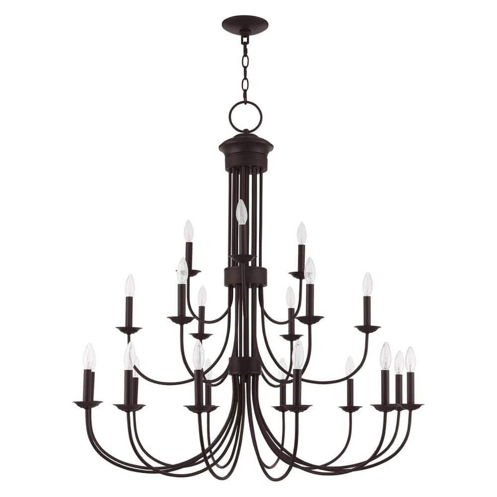 Estate 21-Light Bronze Extra Large Chandelier