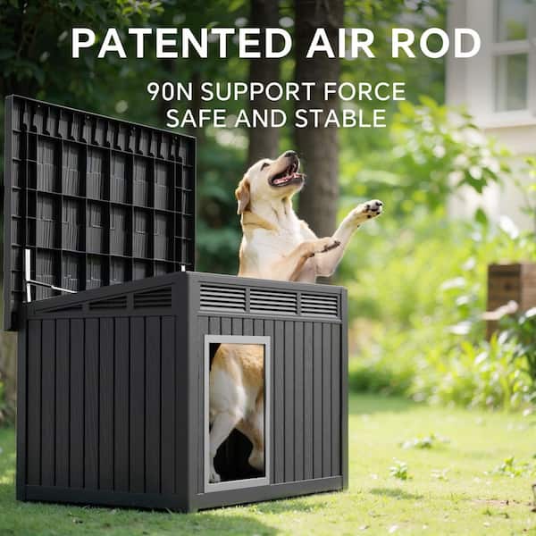 WTVWTV 32 in. Lassic Outdoor Deluxe Large Dog House,Slanted and