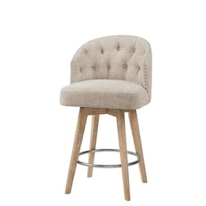 Boyle 26 in. Cream Wood Counter Stool