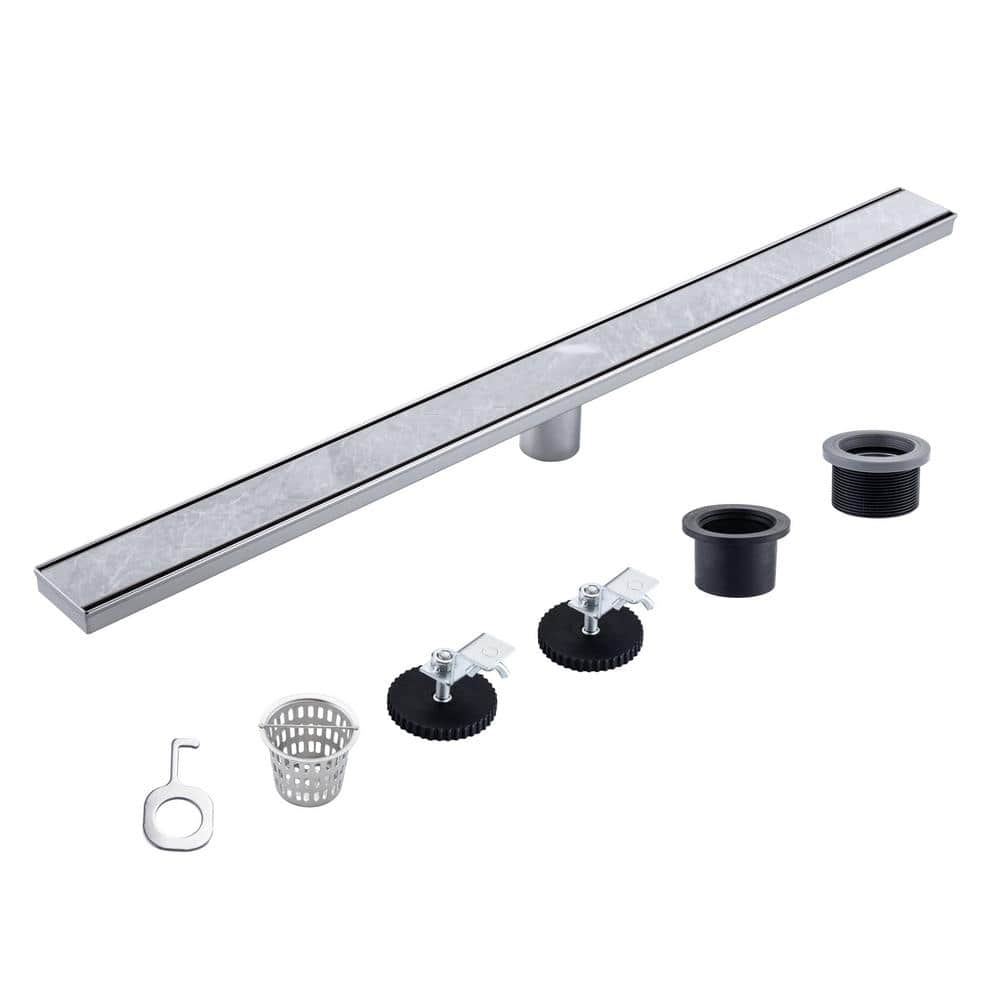 36-inch Brushed Nickel Stainless Steel Linear Shower Drain