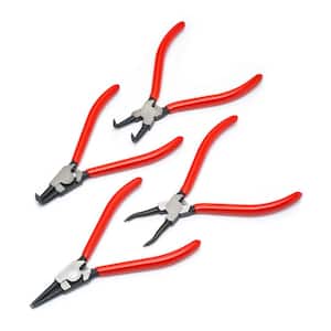 7 in. Fixed Tip Internal and External Snap Ring Plier Set (4-Piece)