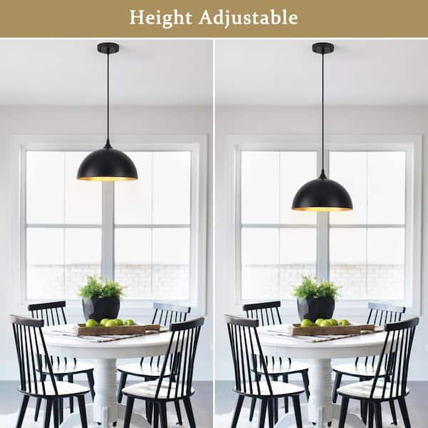 LWYTJO Danialah 1-Light Black Industrial Farmhouse Single Pendant