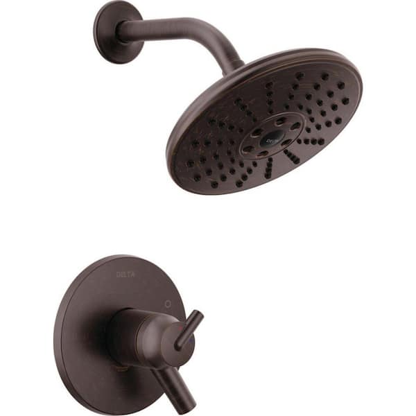 Delta Trinsic TempAssure 17T 1-Handle Shower Faucet Trim Kit in Venetian Bronze with H2Okinetic (Valve Not Included)