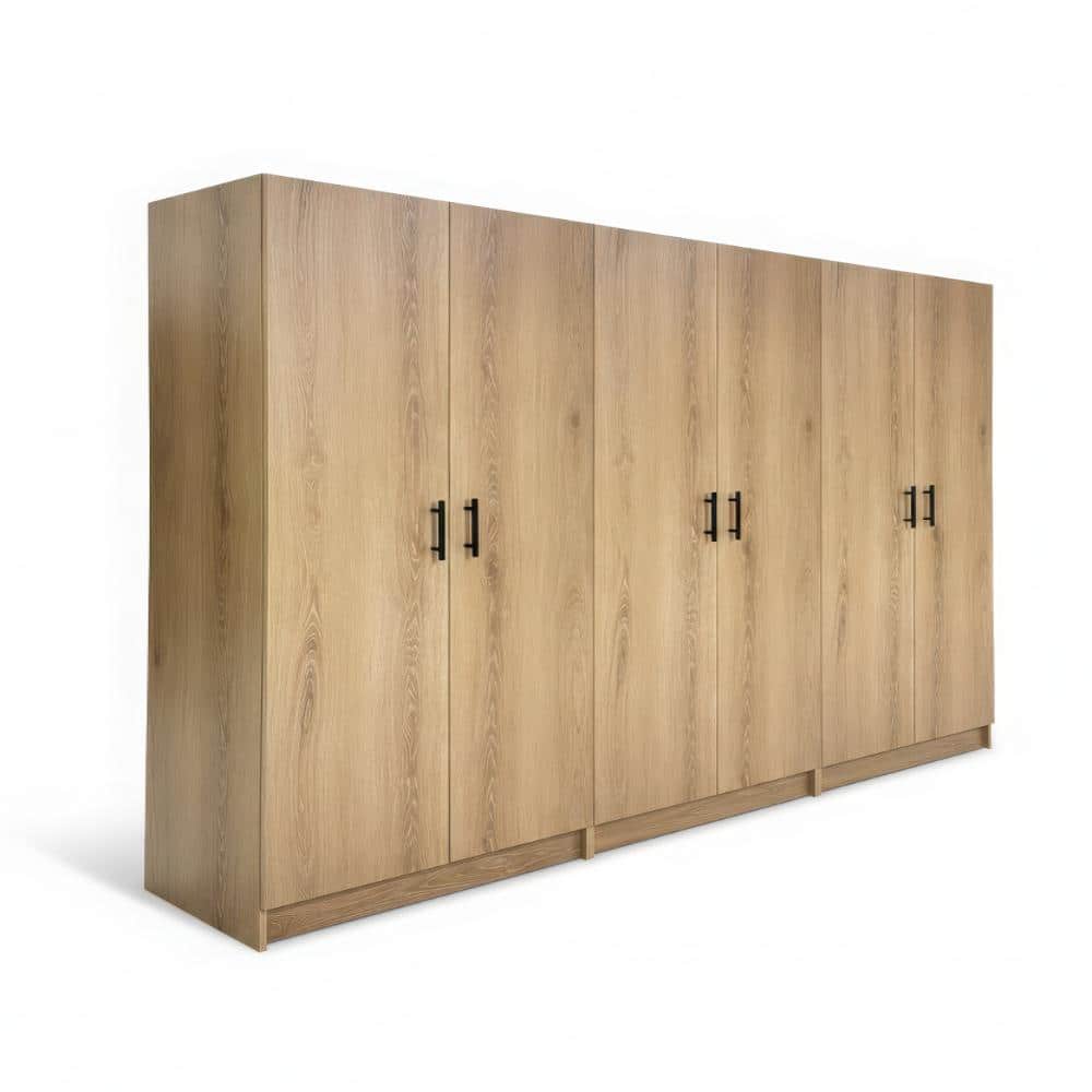 Oak 3-Piece Utility Storage Cabinet Set, Soft-Closing Doors for Garage price history on PriceWatchPro