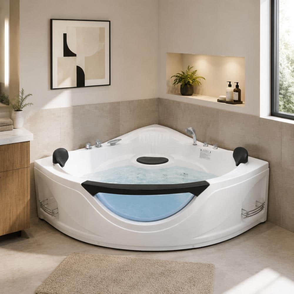 59 in. x 59 in. Whirlpool Bathtub with Left Drain in White price history on PriceWatchPro