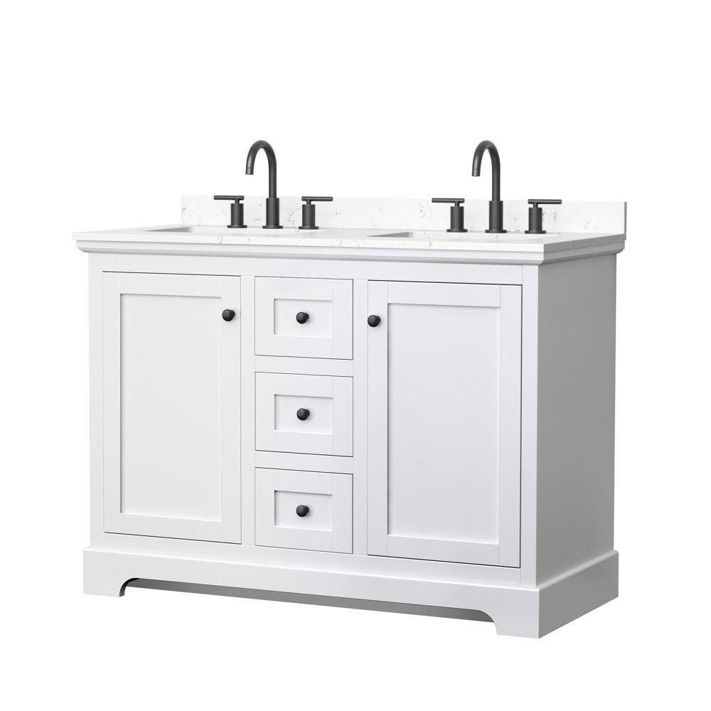 Avery 48 in. Double Freestanding White Bath Vanity with Top price history on PriceWatchPro