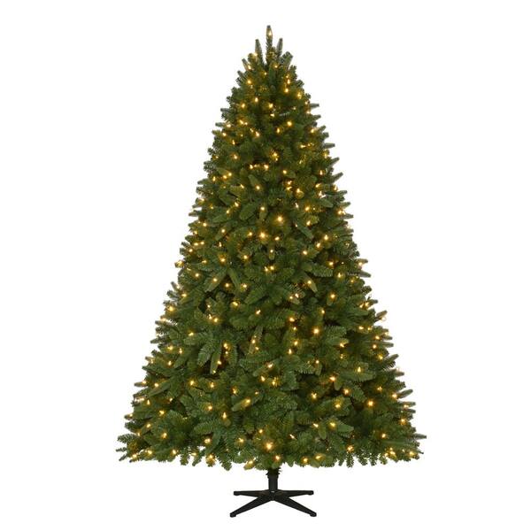 Home Accents Holiday 7.5 ft. Quick-Set Pre-Lit LED Sierra Nevada Artificial Christmas Tree with Color Changing Lights