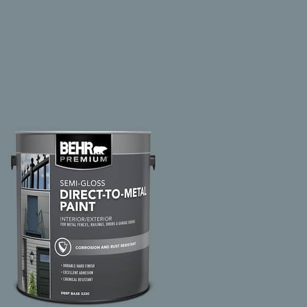 1 gal. #AE-41 Diplomat Blue Semi-Gloss Direct to Metal Interior/Exterior Paint