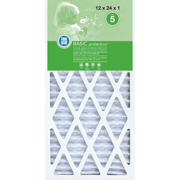 True Blue 12  x 24  x 1  Basic FPR 5 Pleated Air Filter (4-Pack)