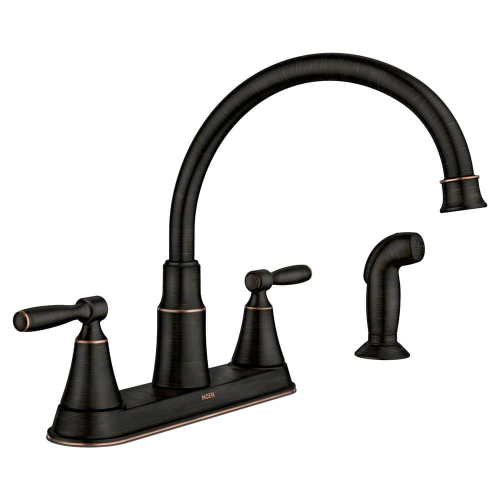 MOEN Hutchinson 2-Handle Kitchen Faucet with Side Spray