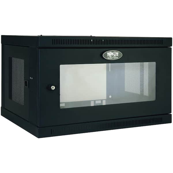 Tripp Lite 23.5 in. SmartRack 6U Low-Profile Switch Depth Wall-Mount Rack Structured Media Enclosure Cabinet with Acrylic Window