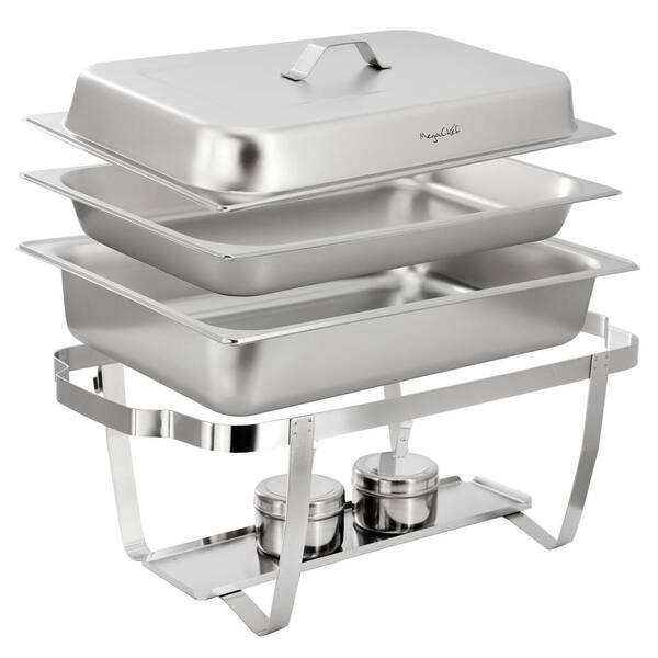 MegaChef 9.5 qt. Stackable Stainless Steel Professional Chafing