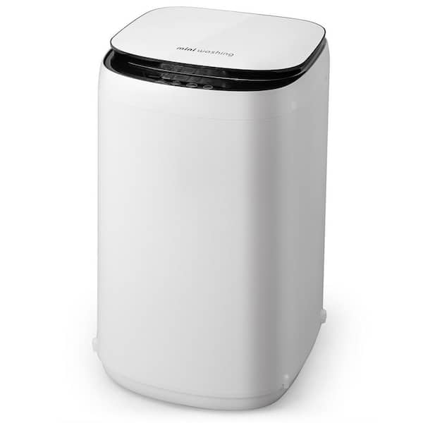 Gymax 7.7 lbs. Full Automatic Washing Machine 0.78 cu. ft. Compact Top Load Washer and Spinner Combo White