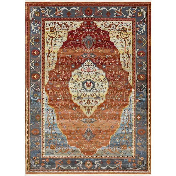 Unique Loom Baracoa Miramar Rust Red 10' 0 x 13' 0 Area Rug