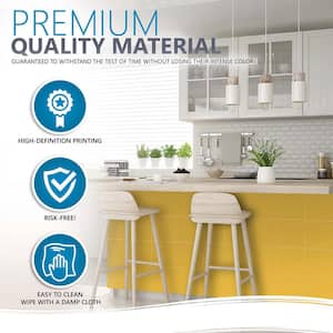Yellow PW01 4 in. x 4 in. Vinyl Peel and Stick Tile (24-Tiles, 2.67 sq. ft. / Pack)