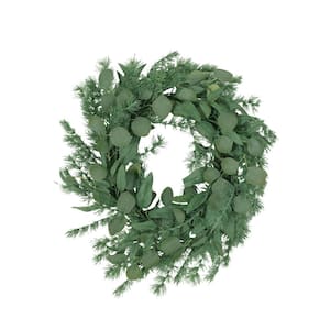 Sedlari 24.5 in. Eucalyptus and Fir Artificial Christmas Wreath