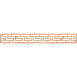 Tulum Fretwork 0.25 in. D x 46.5 in. W x 6 in. L Hickory Wood Panel Moulding