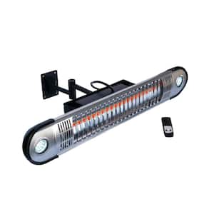 1500-Watt Infrared Wall-Mounted Electric Outdoor Heater with LED and Remote