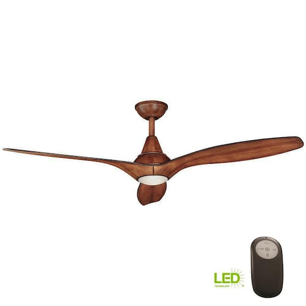 Home Decorators Collection Tidal Breeze 56 in. LED Indoor Distressed Koa Ceiling Fan with Light Kit and Remote Control